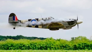 AMAZING 1/3 SCALE RC SPITFIRE - DLE 170cc ERIC REBOUL AT WILLIS WARBIRDS FIGHTER MEET - 2016