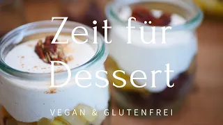 Dessert im Glas mit karamellisierten Nüssen - Vegan & Glutenfrei