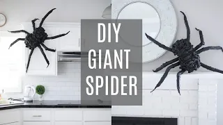 DIY Giant Spider Halloween Decorations + Giveaway Winner!