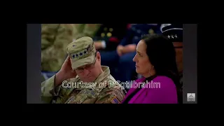 General C.Q. Brown at the change of responsibility ceremony of Chief Master Sergeant JoAnne Bass.