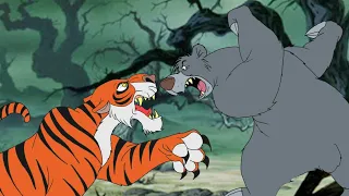 The Jungle Book (1967) Mowgli and Baloo vs Shere-Knan (Resounded)/(Real Tiger sounds)|(My Version).