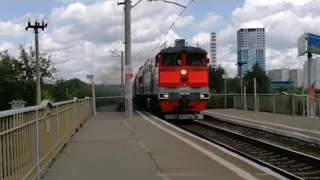 2ТЭ10Ут-0025 с пассажирским поездом Нижневартовск - Пенза