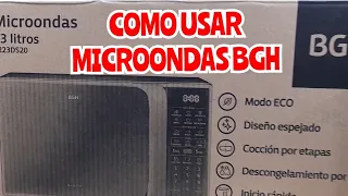 como.funciona Microondas BGH B223DS20, funciones básicas consejos y mantenimiento, como.desbloquear