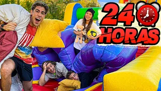 24 HOURS IN THE  INFLATABLE GIANT PARK !!!