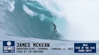 James McKean at Shipstern Bluff  - 2018 Ride of the Year Award Entry - WSL Big Wave Awards