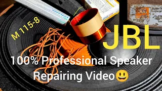 😀JBL M115-8A how to repair speaker repairing video | 300 watt jbl ahuja p audio speaker repair