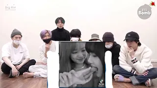 bts reaction lisa/jisoojennierosebts tiktok