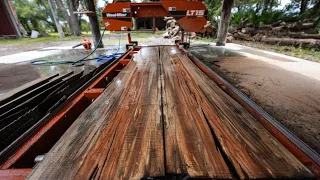 Sweet Gum, Eastern Red Cedar and a Mystery Log on the Sawmill!