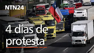 Cuatro días de paro camionero en Chile