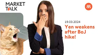 Shocker! Yen weakens after BoJ hike! | MarketTalk: What’s up today? | Swissquote