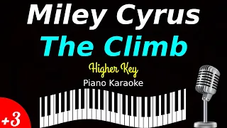 Miley Cyrus - The Climb (Piano Karaoke) Higher Key