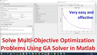 Solve Multi-Objective Optimization Problems Using GA Solver in Matlab