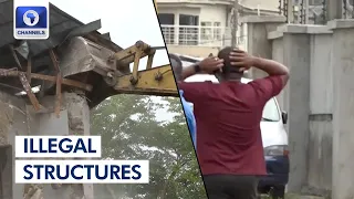 Lagos State Demolish 13 Buildings On Airport Road