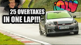 25 OVERTAKES IN ONE SINGLE LAP ON NURBURGRING - GOLF 7.5 GTI PERFORMANCE PUSHED TO THE LIMITS