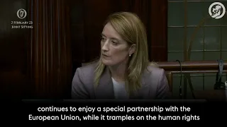 Mary Lou McDonalds speech on the need for an end to Israel's brutalisation of the Palestinians