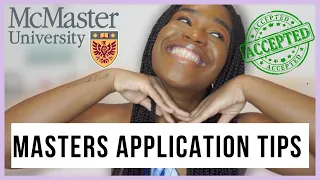 MASTERS APPLICATION PROCESS 2020 + HOW I GOT INTO MCMASTER || Kira Interview, Statement of Interest