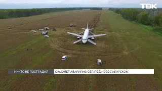 Самолет с сотней пассажиров экстренно сел в поле под Новосибирском: рассказываем подробности