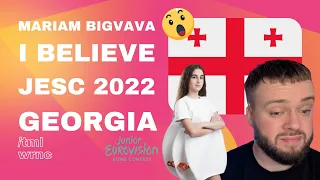 REACTION: MARIAM BIGVAVA - I BELIEVE | JUNIOR EUROVISION GEORGIA 2022 🇬🇪 | JESC 2022