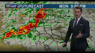 Strong to severe storms possible in East Texas Monday night into Tuesday morning