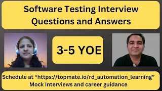 Software Testing Interview Questions and Answers | RD Automation Learning