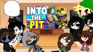 Creepypasta Characters React's To İnto The Pit! || Fnaf Fazbear Fright's || {Sea Gacha}