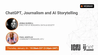 Webinar 155: ChatGPT, Journalism and AI Storytelling