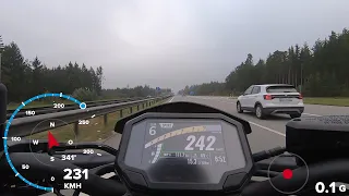 Kawasaki Z900 - ACCELERATION - GPS data