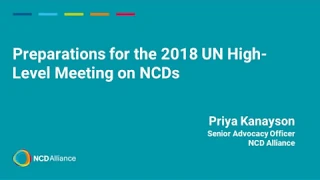 NCD Alliance Webinar, 8 May 2018