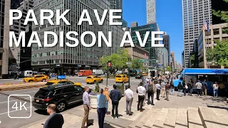 NEW YORK CITY Walking Tour [4K] PARK AVENUE - MADISON AVENUE