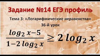 логарифмическое неравенство Задание 14 на профильном ЕГЭ по математике. № 507736 на РешуЕгэ