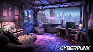 CYBERPUNK 2077 Room | A Deep Cyberpunk Ambient Journey | White Noise for Study, Sleep, Chill