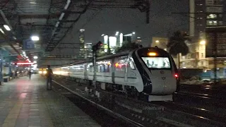 VANDE BHARAT 2.O !! Train 18 from Gandhinagar to Mumbai skipping Dadar on it's Inaugural Run