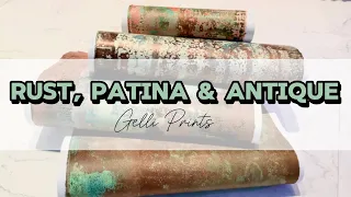 How to Make Gelli Prints that look like Rust, Patina & Antique