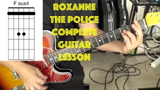 COMPLETE GUITAR LESSON HOW TO PLAY Roxanne The Police ANDY SUMMERS with Chord Charts