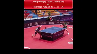 Xiang Peng Devastating backhand (vs. Harimoto)