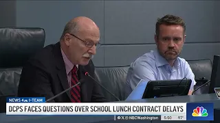 DCPS questioned over school lunch contract delay | NBC4 Washington