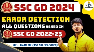 Error Detection | All Questions asked in SSC GD 2022-23