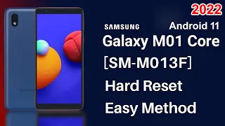 Samsung Galaxy M01 (M013F) Core Hard Reset Android 11 | Factory Reset Samsung M01 Core (M013F) 2022