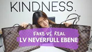 Real vs. Fake: 5 Easy Ways to Tell a fake vs authentic LV Neverfull Ebene