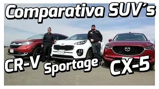 Comparativa Mazda CX5 - Honda CR-v - Kia Sportage 2018