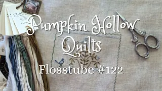 Flosstube 122 ~ Cross Stitch Progress, Halloween at Hollyberry Farms, Fly Blackbird and Plans!!