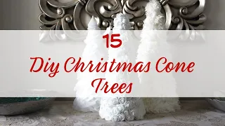 15 Christmas Cone Trees. Make your own diy cone Christmas Trees in gold, silver, white, and more