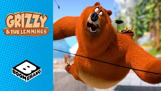 Freezing Problems | Grizzy & The Lemmings | Funny Compilation for Kids | @BoomerangUK