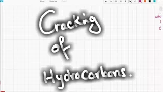 iGCSE / GCSE Chemistry: Cracking hydrocarbons (14.7)