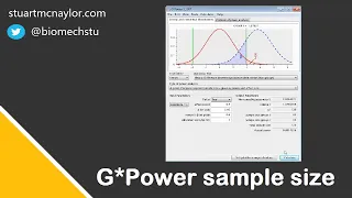 G*Power Sample Size Calculations: 5 Min Demo