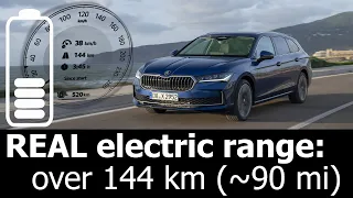 2024 Skoda Superb iV PHEV electric range city real-life ev energy consumption economy plug-in hybrid