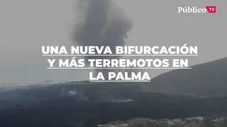 Una nueva bifurcación y más terremotos en La Palma