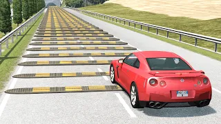 Cars vs 100 Speed Bumps #2 – BeamNG.Drive