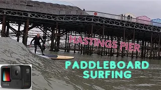 Super Clean Surf Session Stand Up Paddleboarding. Hastings Beach & Pier Surfing. Starboard Blend.