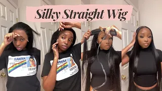 👯Must Have* Glueless Long 13x4 HD Lace Wig Review | Middle Part Frontal #Elfinhair